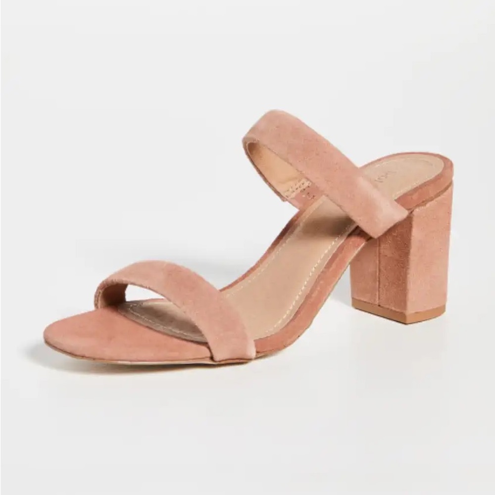 Blush pink suede Ines Soludos Heels